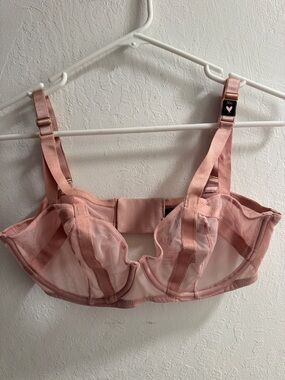 NWT Sheer Underwire Bra in Dusty Pink